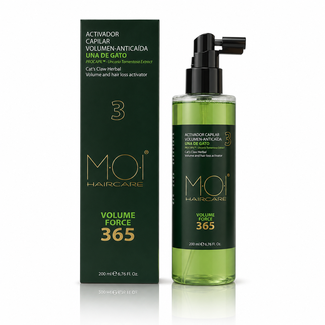 Activador capilar volumen-anticaída VOLUME FORCE 365 con UÑA DE GATO 200ml.