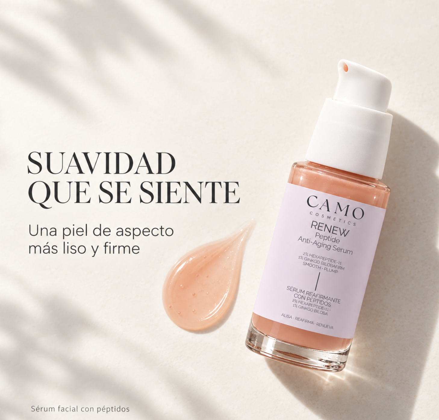 CAMO RENEW – Sérum Reafirmante con Péptidos y Ácido Hialurónico 30ml - Imagen 3
