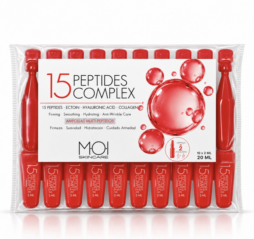 MOI 15 Peptides Complex – Ampollas Faciales Multi-Péptidos Reafirmantes 10 x 2 ml