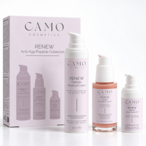 CAMO RENEW – Pack Antiedad con Péptidos: Sérum, Contorno de Ojos y Crema Facial AM/PM