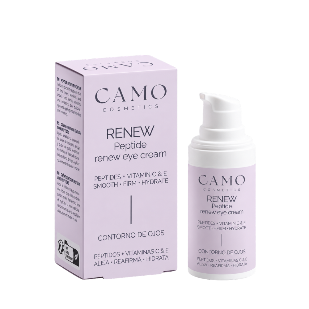CAMO RENEW Peptide Renew Eye Cream – Contorno de Ojos con Péptidos, Vitamina C y E 15 ml