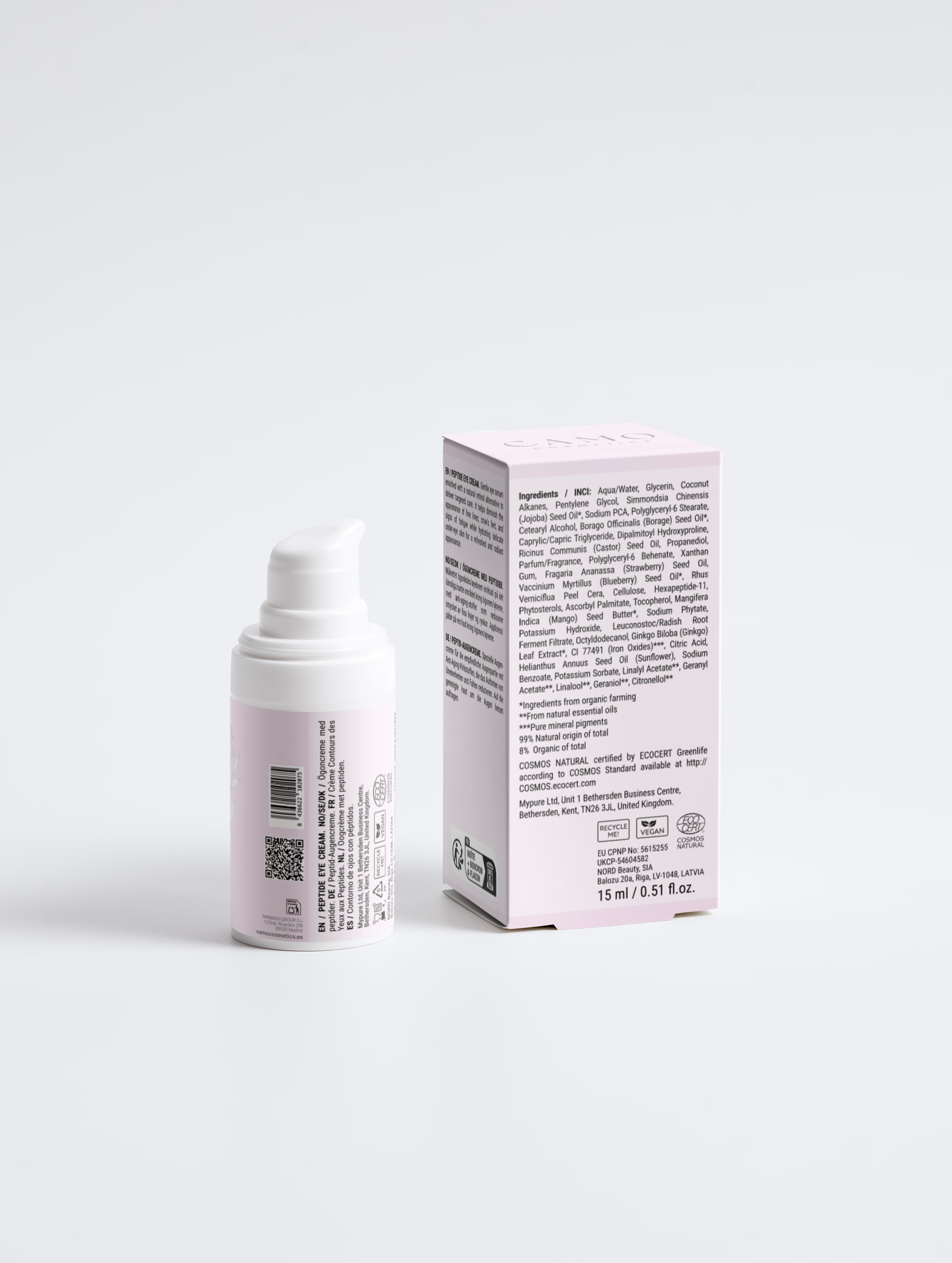 CAMO RENEW Peptide Renew Eye Cream – Contorno de Ojos con Péptidos, Vitamina C y E 15 ml - Imagen 2