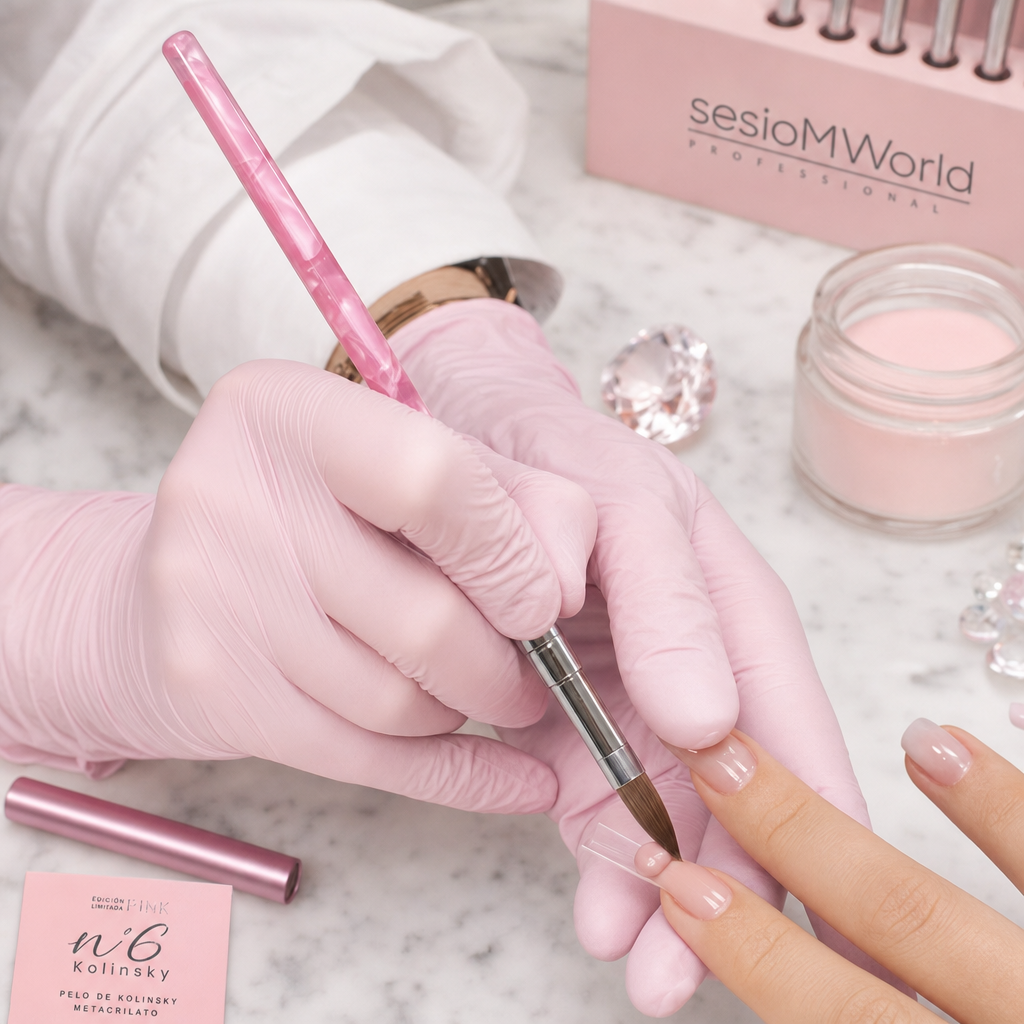 PINCEL UÑAS Kolinsky nº6 Edición limitada.Pink - Imagen 4