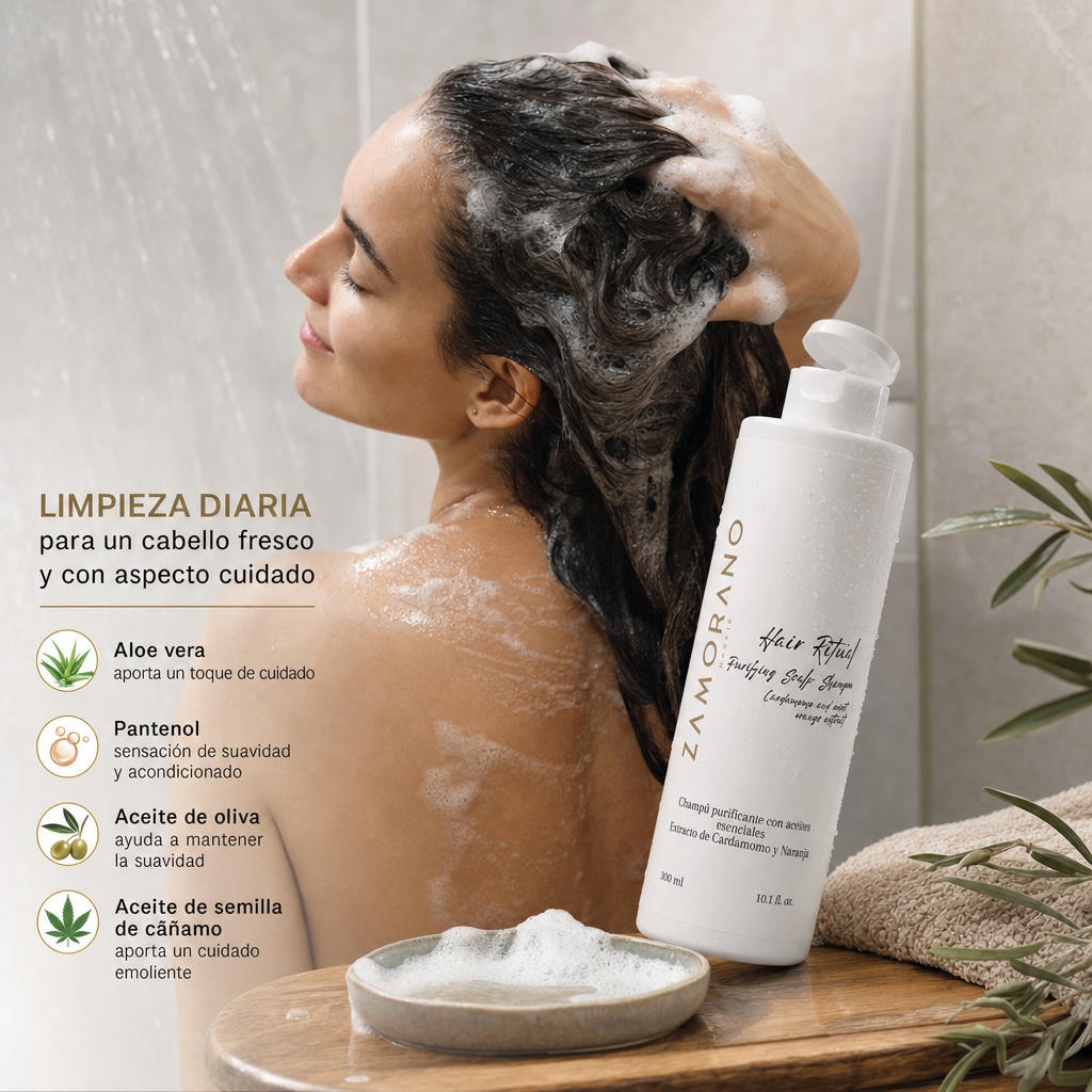 HAIR RITUAL Champú purificante 300ml ZAMORANO - Imagen 3