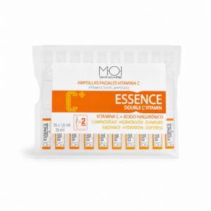 PACK 10 ampollas faciales ESSENCE Vit. C+ Ac.Hialur. 2 usos M.O.I.